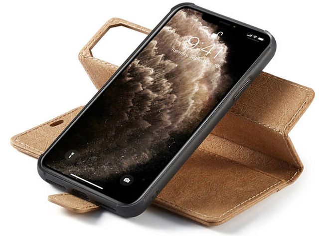 Caseme - iPhone 11 Pro Max Handy Hülle - mit Bleistift beschriftbares Case - braun