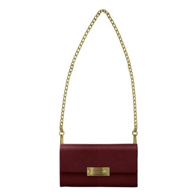 iDeal of Sweden - iPhone 11 Pro Max Hülle - Bookcover - Crossbody Kensington Saffiano Handy Clutch - burgundy