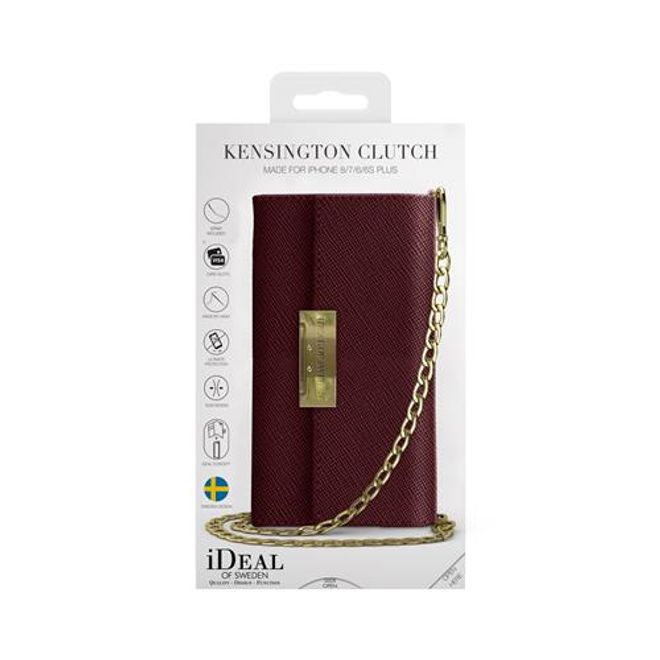iDeal of Sweden - iPhone 11 Pro Max Hülle - Bookcover - Crossbody Kensington Saffiano Handy Clutch - burgundy