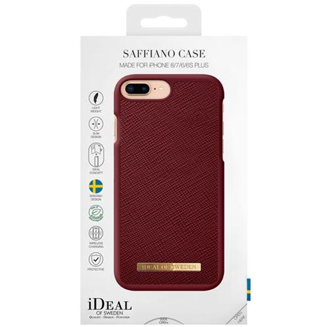 iDeal of Sweden - iPhone SE (2022) / SE (2020) / 8 / 7 / 6S / 6 Hülle - Fashion Case Saffiano - burgundy
