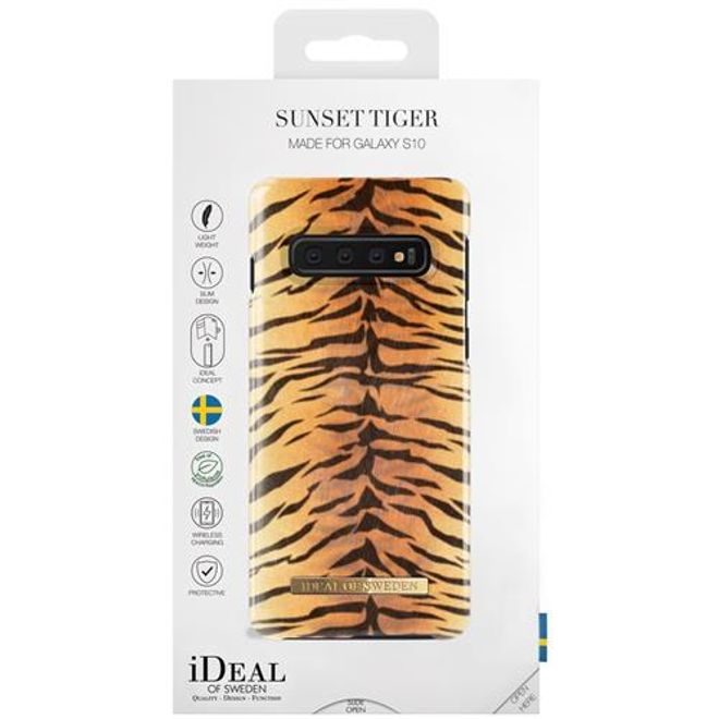 iDeal of Sweden - Samsung Galaxy S10 Plus Hülle - Printed Case  - Sunset Tiger