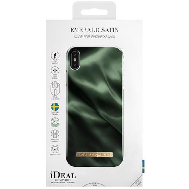iDeal of Sweden - iPhone XS Max Hülle - Printed Case - Emerald Satin
