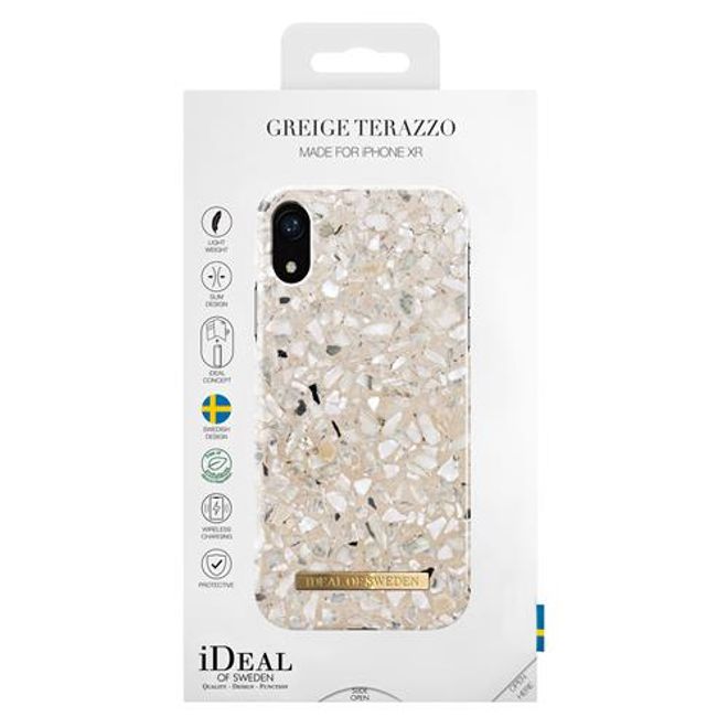 iDeal of Sweden - iPhone XR Hülle - Printed Case - Greige Terazzo