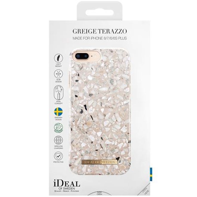 iDeal of Sweden - iPhone 8 Plus/7 Plus/6S+/6+ Hülle - Printed Case - Greige Terazzo