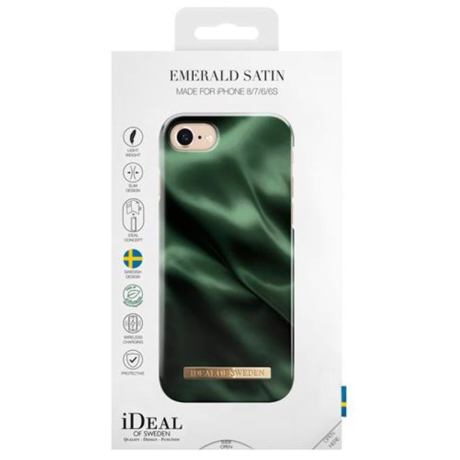 iDeal of Sweden - iPhone SE (2022) / SE (2020) / 8 / 7 / 6S / 6 Hülle - Printed Case - Emerald Satin