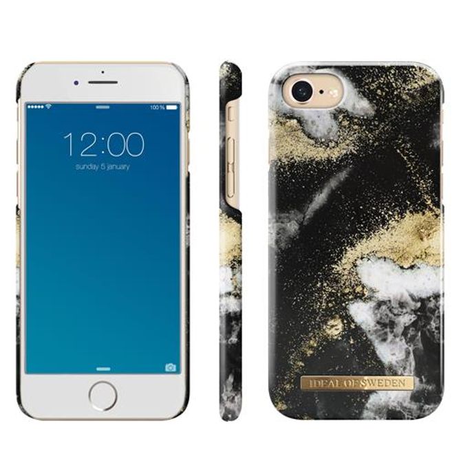 iDeal of Sweden - iPhone SE (2022) / SE (2020) / 8 / 7 / 6S / 6 Hülle, Designer Case Black Galaxy - mehrfarbig