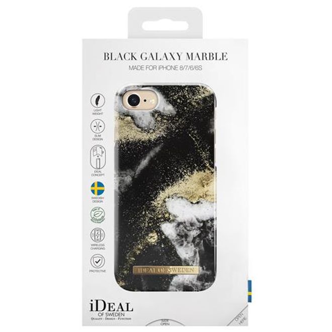 iDeal of Sweden - iPhone SE (2022) / SE (2020) / 8 / 7 / 6S / 6 Hülle, Designer Case Black Galaxy - mehrfarbig