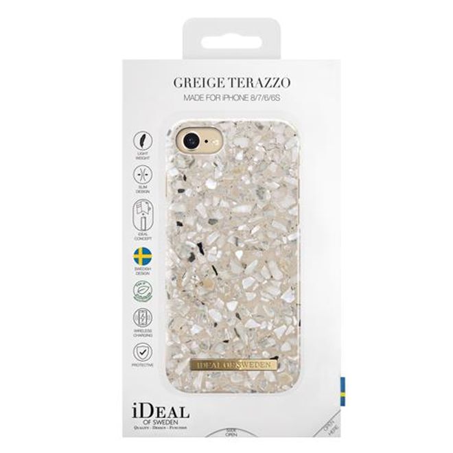 iDeal of Sweden - iPhone SE (2022) / SE (2020) / 8 / 7 / 6S / 6 Hülle - Printed Case - Greige Terazzo