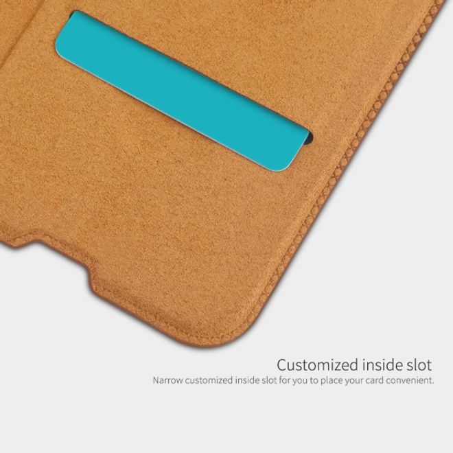 Nillkin - Samsung Galaxy A50s Hülle - Leder Book Case - Qin Series - schwarz