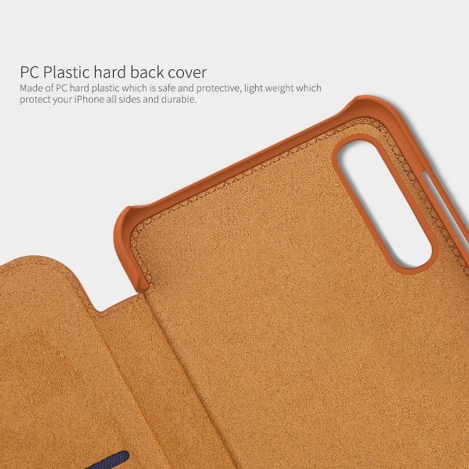 Nillkin - Samsung Galaxy A50s Hülle - Leder Book Case - Qin Series - schwarz