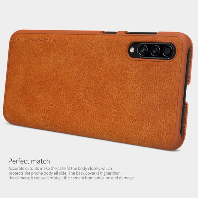 Nillkin - Samsung Galaxy A50s Hülle - Leder Book Case - Qin Series - schwarz