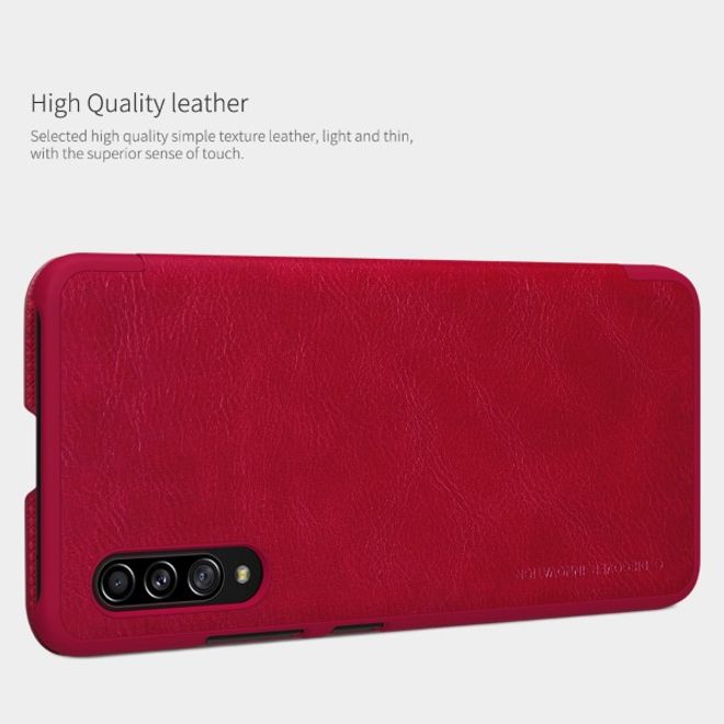 Nillkin - Samsung Galaxy A90 5G Hülle - Leder Book Case - Qin Series - schwarz