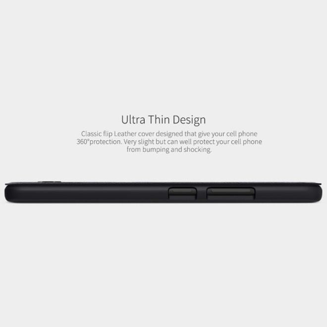 Nillkin - Samsung Galaxy A90 5G Hülle - Leder Book Case - Qin Series - schwarz