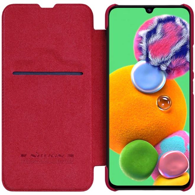 Nillkin - Samsung Galaxy A90 5G Hülle - Leder Book Case - Qin Series - rot