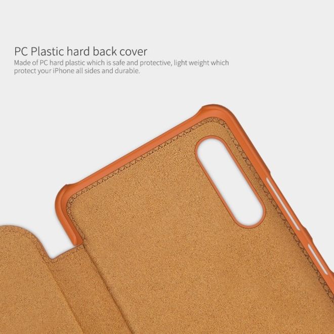 Nillkin - Samsung Galaxy A90 5G Hülle - Leder Book Case - Qin Series - rot