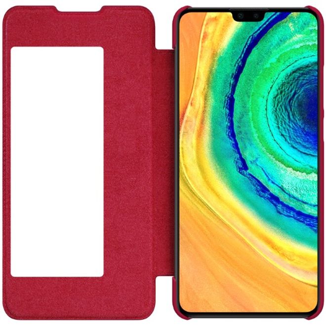 Nillkin - Huawei Mate 30 Hülle - Leder Book Case - Qin Series - rot