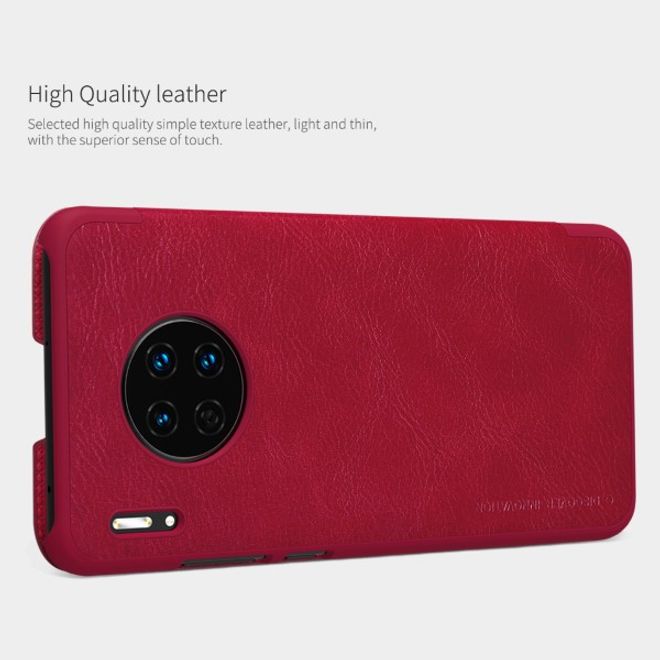 Nillkin - Huawei Mate 30 Hülle - Leder Book Case - Qin Series - braun