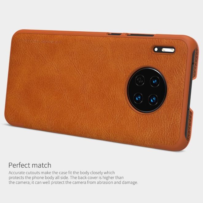 Nillkin - Huawei Mate 30 Hülle - Leder Book Case - Qin Series - braun