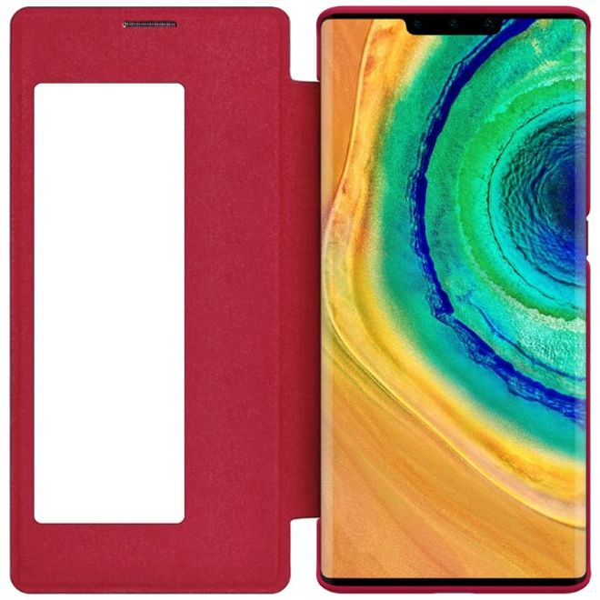 Nillkin - Huawei Mate 30 Pro Hülle - Leder Book Case - Qin Series - rot