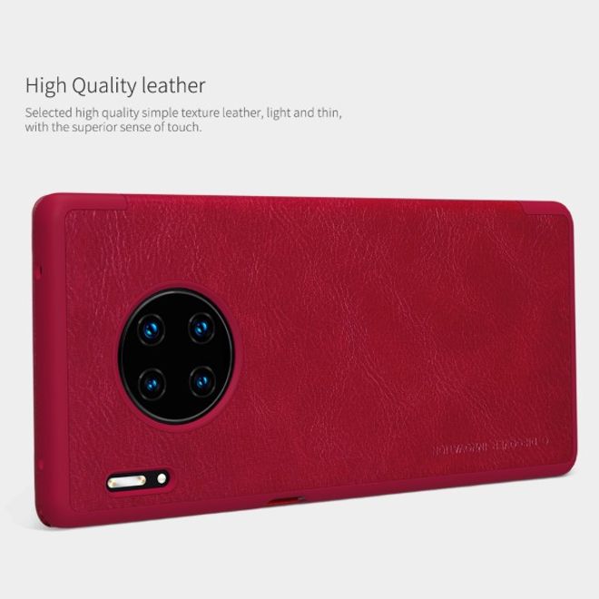 Nillkin - Huawei Mate 30 Pro Hülle - Leder Book Case - Qin Series - rot