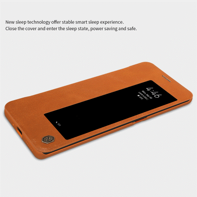 Nillkin - Huawei Mate 30 Pro Hülle - Leder Book Case - Qin Series - braun