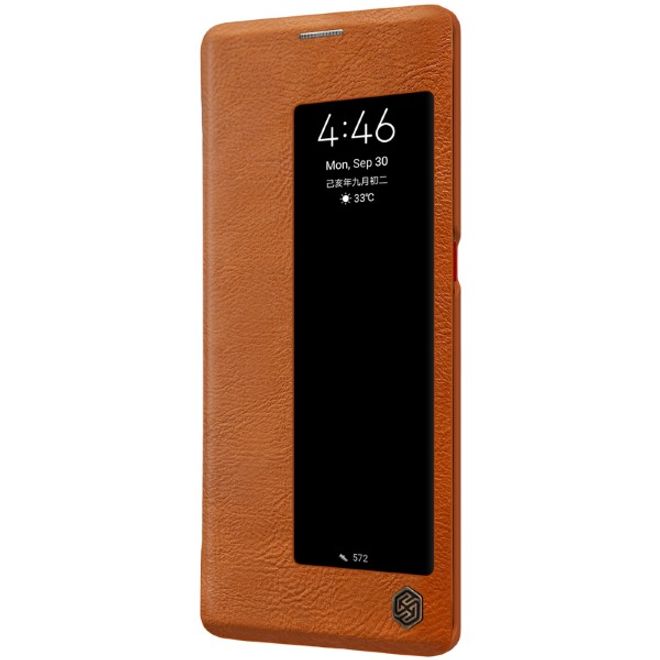 Nillkin - Huawei Mate 30 Pro Hülle - Leder Book Case - Qin Series - braun