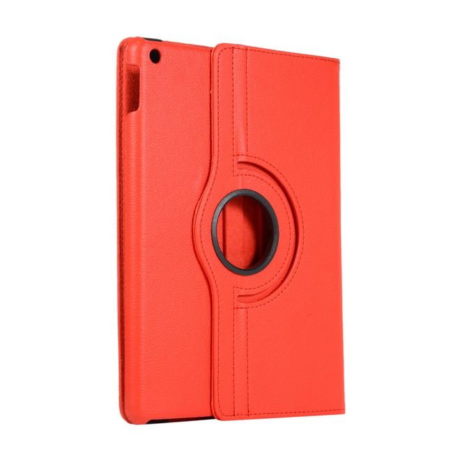iPad 10.2 Hülle - 360° rotierbares Case aus Leder - rot