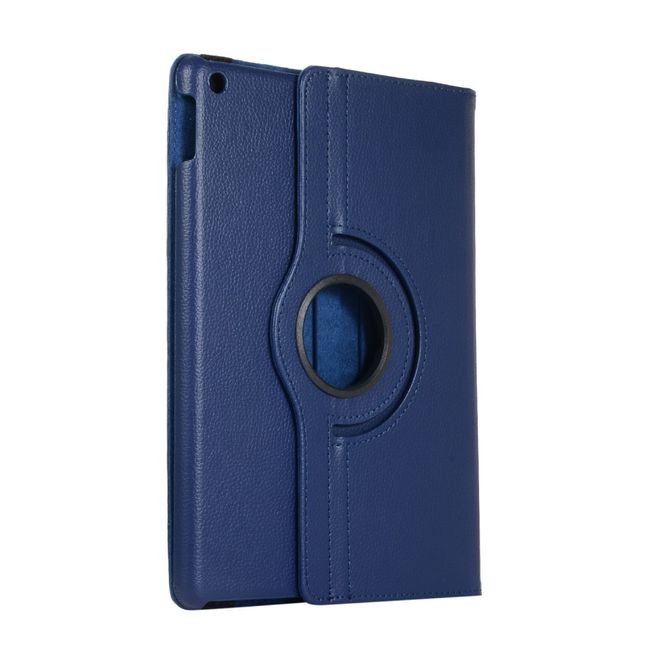 Étui pour iPad 10,2 pouces - Étui en cuir rotatif à 360° - Bleu foncé