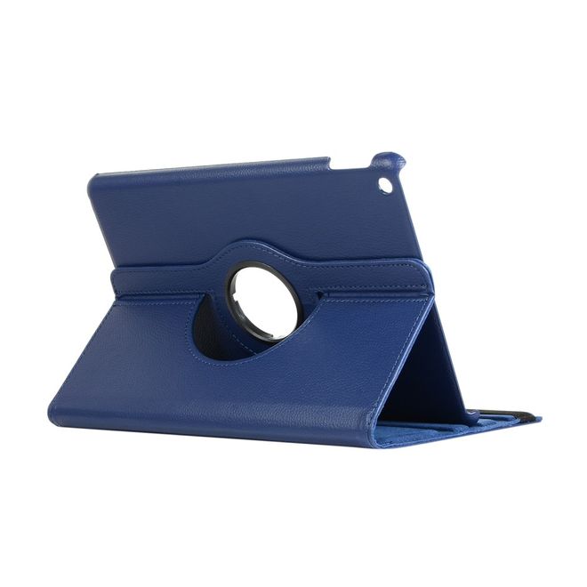 Étui pour iPad 10,2 pouces - Étui en cuir rotatif à 360° - Bleu foncé