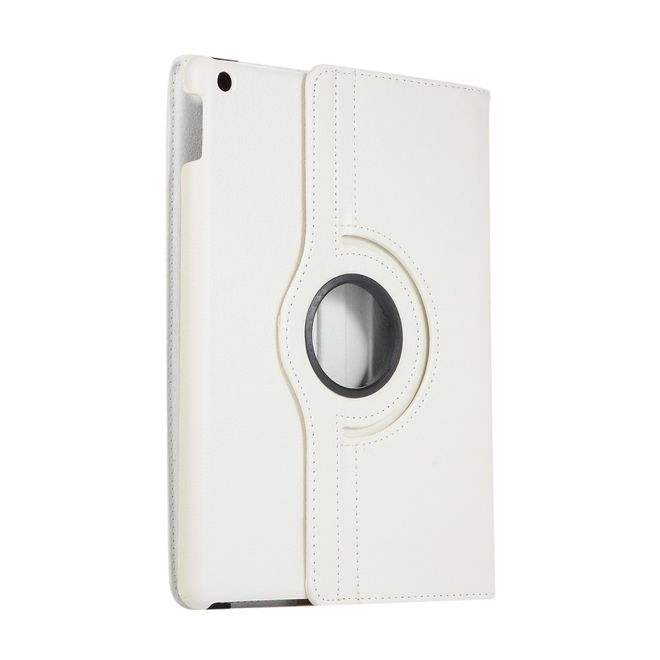 Étui pour iPad 10,2 pouces - Étui en cuir rotatif à 360° - Blanc