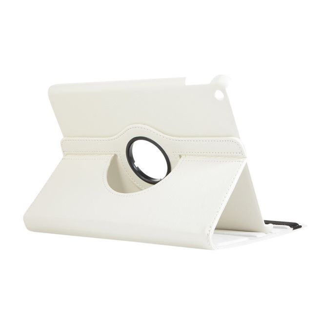 Étui pour iPad 10,2 pouces - Étui en cuir rotatif à 360° - Blanc