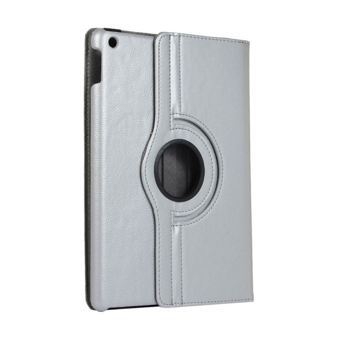 iPad 10.2 Case - 360° Rotating Leather Case - Silver