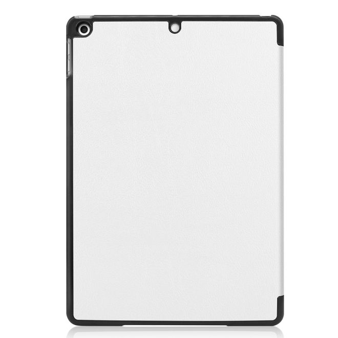 Étui pour iPad 10,2 pouces - Étui en cuir à trois volets - Blanc