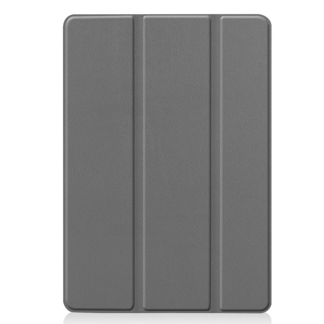 iPad 10.2 Case - Tri-fold Leather Case - Grey