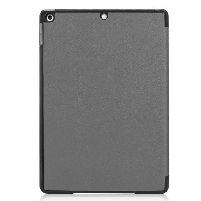 iPad 10.2 Case - Tri-fold Leather Case - Grey