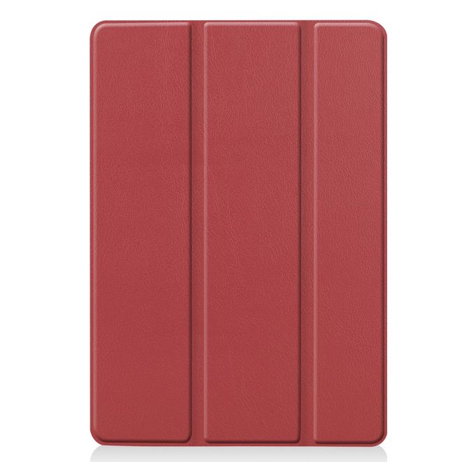 iPad 10.2 Case - Tri-fold Leather Case - Burgundy