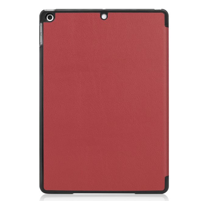 iPad 10.2 Case - Tri-fold Leather Case - Burgundy