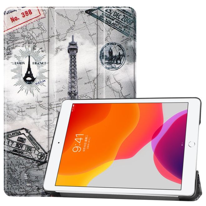 Étui pour iPad 10,2 pouces - Étui en cuir à trois volets - Paris