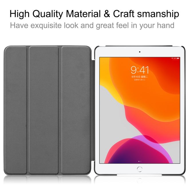 Étui pour iPad 10.2 - Étui en cuir à trois volets - Frais