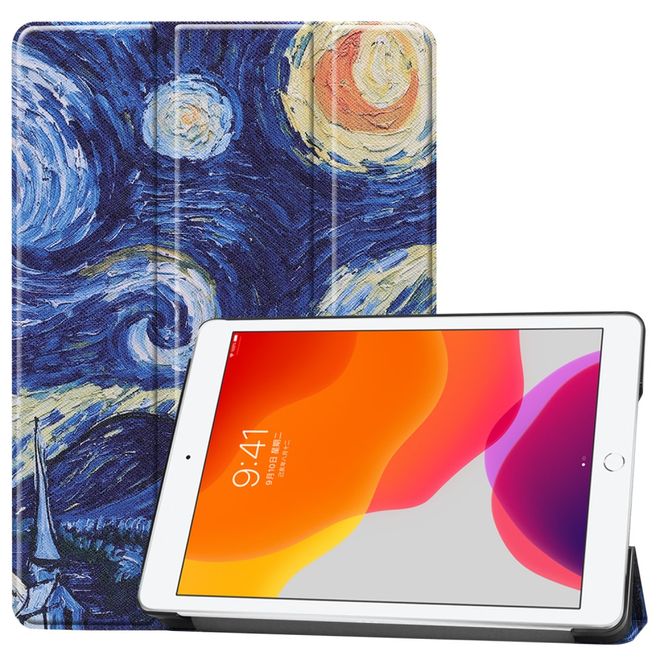 iPad 10.2 Case - Tri-fold Leather Case - Painting