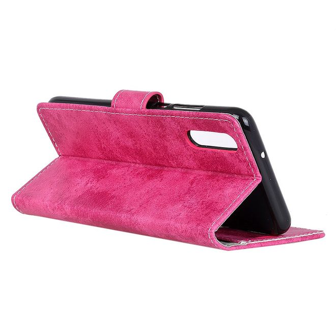 Samsung Galaxy A90 5G Handyhülle - Vintage Leder Bookcover Series - rosa