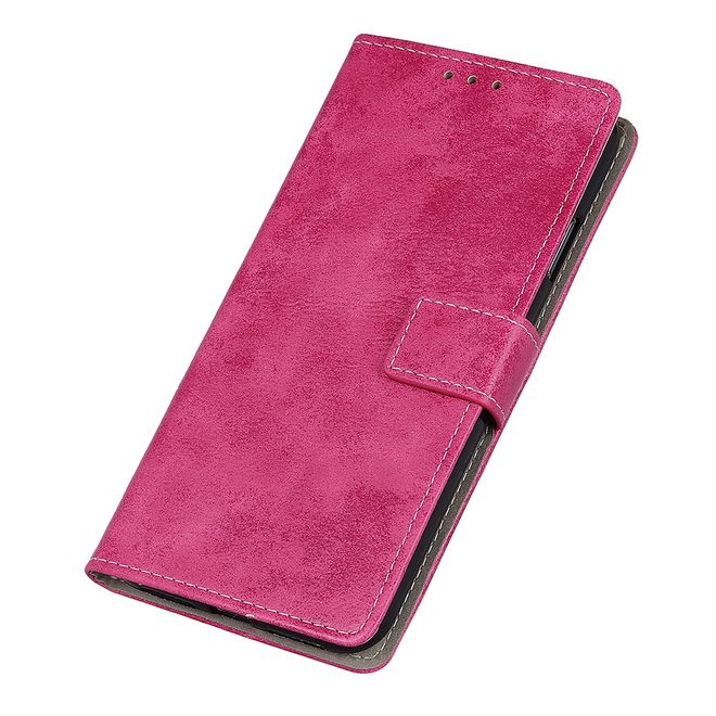 Samsung Galaxy A90 5G Handyhülle - Vintage Leder Bookcover Series - rosa