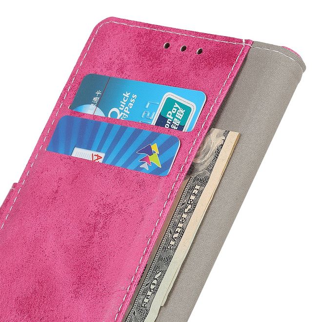 Samsung Galaxy A90 5G Handyhülle - Vintage Leder Bookcover Series - rosa