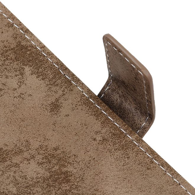 Samsung Galaxy A90 5G Handyhülle - Vintage Leder Bookcover Series - khaki