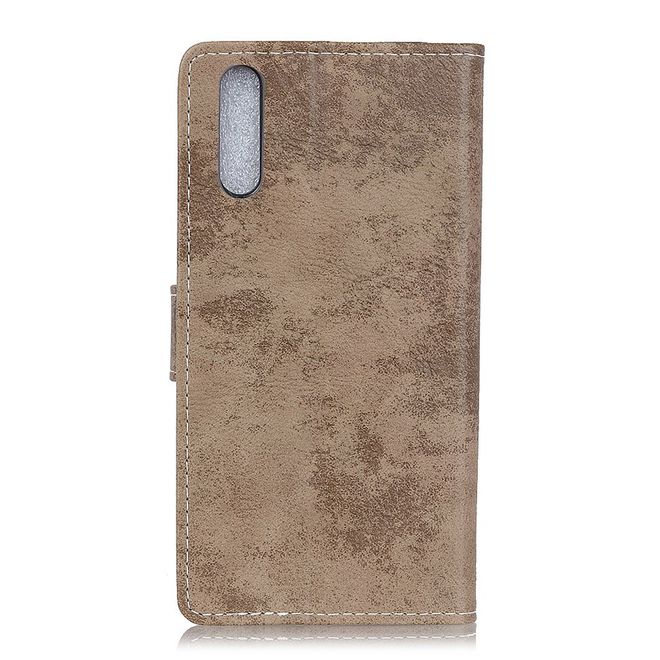 Samsung Galaxy A90 5G Handyhülle - Vintage Leder Bookcover Series - khaki