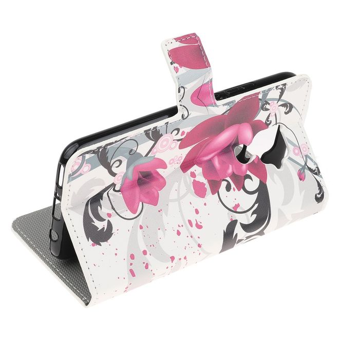 Huawei Mate 30 Lite Handy Hülle - Leder Bookcover Image Series - Lotusblüte