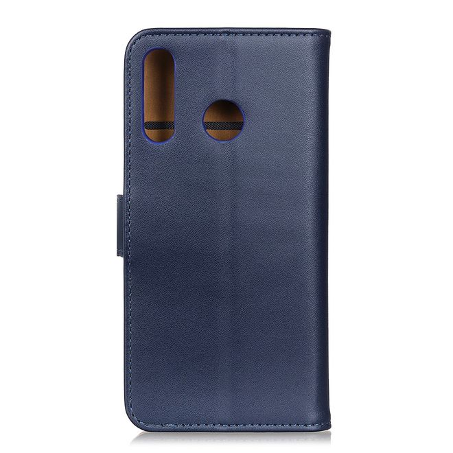 Motorola Moto E6 Plus Handy Hülle - Classic II Leder Bookcover Series - dunkelblau