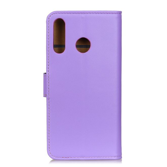 Motorola Moto E6 Plus Handy Hülle - Classic II Leder Bookcover Series - purpur