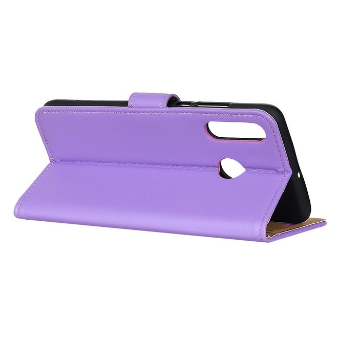 Motorola Moto E6 Plus Handy Hülle - Classic II Leder Bookcover Series - purpur