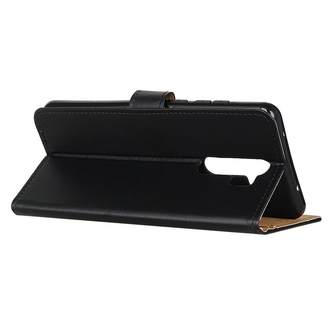 Xiaomi Redmi Note 8 Pro Handy Hülle - Classic II Leder Bookcover Series - schwarz